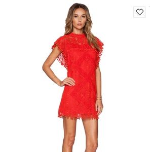 Tularosa Red Lace Dress